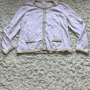 Beautiful Vintage Escada Pink And Tan Sweater Wool Cashmere Silk Blend Italy Siz